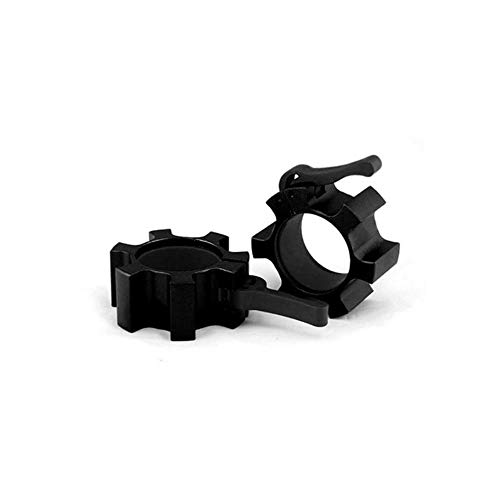 LIJ 1 par de 2 barras de bloqueo de 50 mm con mancuernas de levantamiento de pesas para gimnasio, mancuernas con bloqueo de mandíbula, fitness, construcción de cuerpo