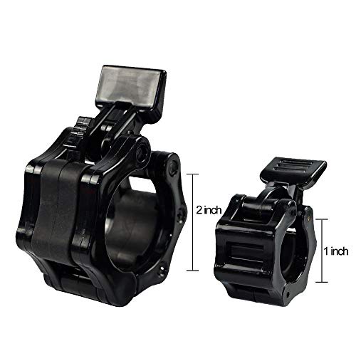 LIJ 1 par de mancuernas de pesas con cierre de seguridad para la musculación de fitness, collares de primavera estándar para levantamiento de pesas, gimnasio, mandíbula