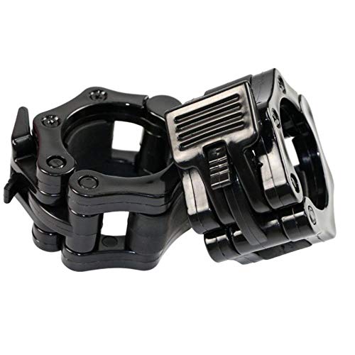 LIJ 1 par de mancuernas de pesas con cierre de seguridad para la musculación de fitness, collares de primavera estándar para levantamiento de pesas, gimnasio, mandíbula