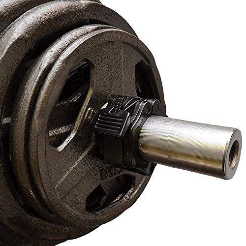 LIJ 1 par de mancuernas de pesas con cierre de seguridad para la musculación de fitness, collares de primavera estándar para levantamiento de pesas, gimnasio, mandíbula