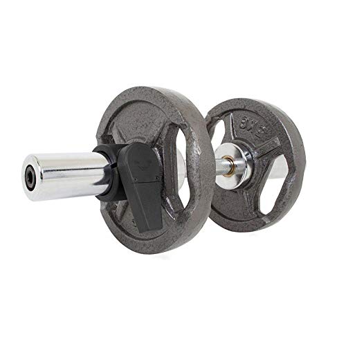 LIJ 1 par de pesas de 5 cm para levantamiento de pesas, abrazadera de bloqueo de mandíbula, de liberación rápida, herramienta de levantamiento de pesas