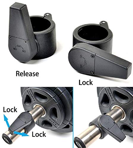 LIJ 1 par de pesas de 5 cm para levantamiento de pesas, abrazadera de bloqueo de mandíbula, de liberación rápida, herramienta de levantamiento de pesas