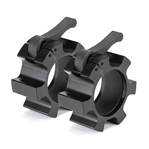 LIJ 2 piezas de 2 pulgadas de levantamiento de pesas de levantamiento de pesas con bloqueo de mandíbula de fitness culturismo de liberación rápida abrazaderas equipo de gimnasia