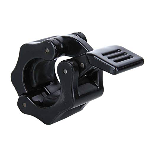 LIJ - Juego de 2 mancuernas de 25 mm para levantamiento de pesas, con cierre de mosquetón, para la musculación de fitness, collares estándar de gimnasia, hebilla de mandíbula