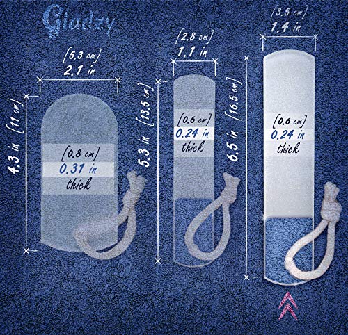 Lima de Pies de Cristal Checo - Lima de Callos Delicada, Pedicura y Spa, Remoción de la Piel Agrietada, Cuidado Profesional del Talón y los Dedos del Pie, Superficies Incisas en Diferentes Granos