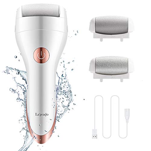 Lima Eléctrica Pedicura Eléctrico Profesional Lima Durezas Pies Recargable Aparato de Pedicura eléctrico Eliminador de Callos con 2 Cabeza de Rodillo para Eliminar la Piel Dura o Muerta (2 Cabeza)