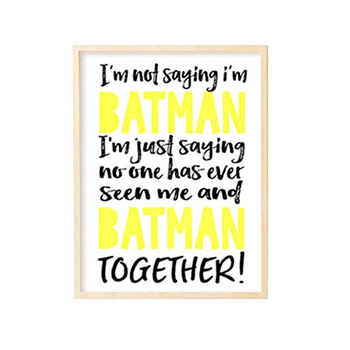 LiMengQi Nordic Simple Cartoon English Arrow Canvas Painting Dream Big BE You Wall Art Pictures Sala de Estar para niños Decoración del hogar (Sin Marco)