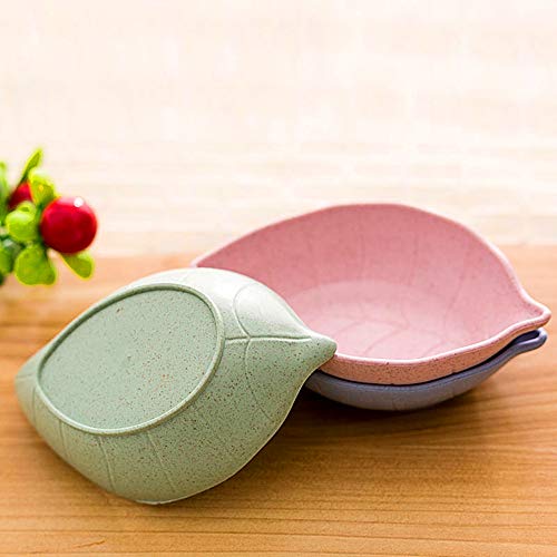 Limeow 12 piezas Cuencos de Aperitivos Pequeño Vinagre Tazón Salsa Cuencos set Snack Cuencos set Platos Forma hoja set Salsas Tazón Set Para entrantes y postres Cocina Restaurante（Color aleatorio）