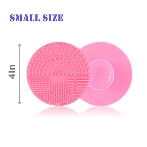 Limpiador de brochas de maquillaje de silicona, limpiador de brochas de maquillaje, alfombrilla de limpieza de cepillo cosmético,