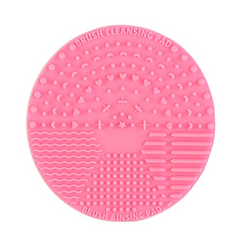 Limpiador de brochas de maquillaje de silicona, limpiador de brochas de maquillaje, alfombrilla de limpieza de cepillo cosmético,
