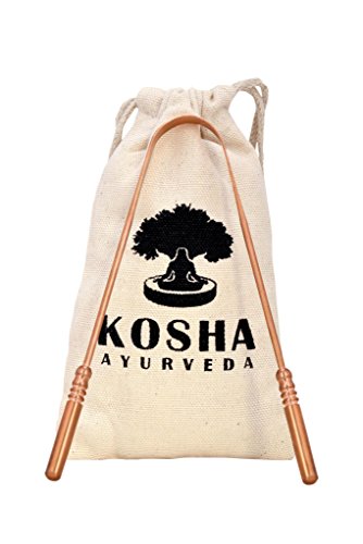 Limpiador de lengua de cobre | Raspador de Lengua | Naturalmente antimicrobiano y previene enfermedades de salud oral |Uso Recomendado por Dentistas |Kosha Ayurveda