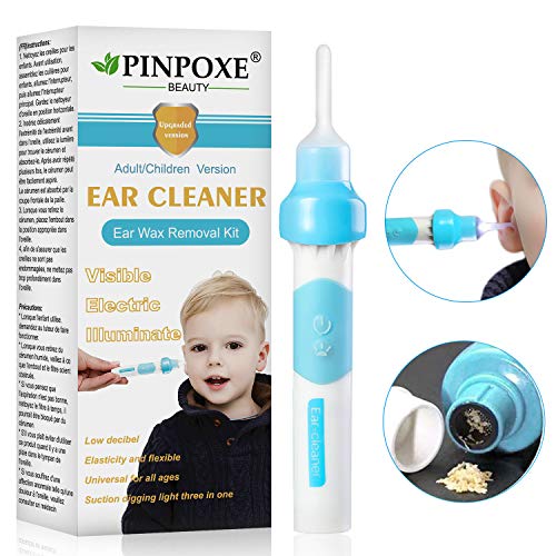 Limpiador eléctrico de limpieza de canal auditivo limpiador de oídos,  succión de cerumen, kit de enjuague para adultos y niños, de Estados Unidos