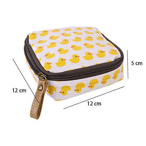 Lindo Monedero De La Moneda De La Historieta con La Cremallera Portátil Compresa Sanitaria Bolsa De Almacenamiento Lienzo Sanitaria Pads Bolsa