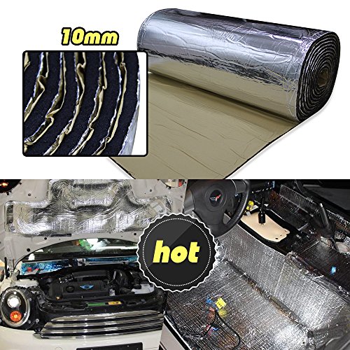 lingda alfombrilla de calor Shield Deadener de pruebas aislamiento t�rmico sonido 10�mm Coche Tama�o impermeable de amortiguaci�n de control del ruido ac�stica