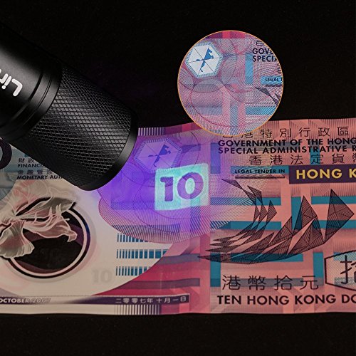 Linkax Linterna Ultravioleta Led Linterna UV flashlight 9 LED Ultravioleta Detectar manchas de orina de mascotas Luz negra 395nm luz ultravioleta [2 Paquete]