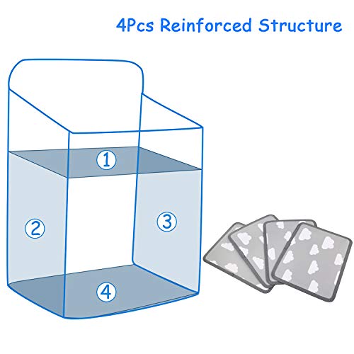 LinStyle Organizador de Pañales, Bebé Colgante Organizador, Plegable Bolsa de Almacenamiento para Colgar Pañales de Cuna, Cesta de Regalo para Recién Nacido, Gris