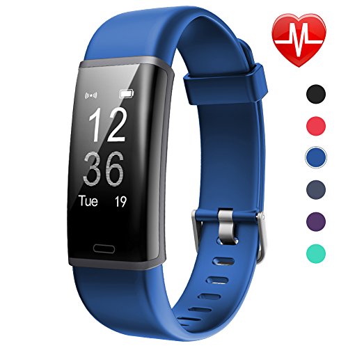 Lintelek Fitness Tracker, Pulsera de Actividad Personalizada Color con Monitor de Ritmo Cardíaco, 14 Modos de Deporte Smart Relojes Bluetooth Podómetro para Hombre, Mujer y Niños