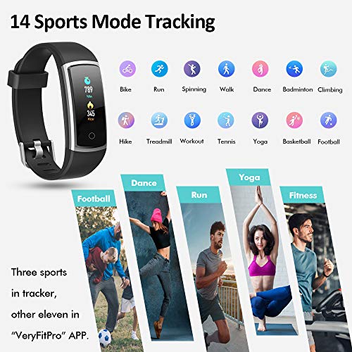 Lintelek Pulsera Actividad, Reloj Inteligente con Medidor de Ritmo Cardíaco Presión Arterial, Reloj Deportivo Compatible a Android y iOS para Hombre Mujer Niño