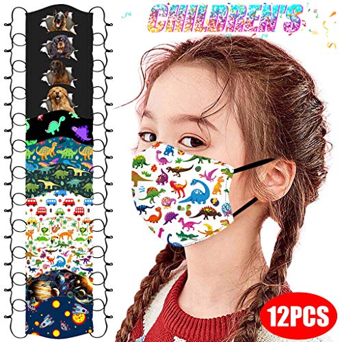 LINTONG 12 Filtros Infantiles, Lavables Y Reutilizables Con Estampado De Estrellas Ma`scara Reemplazables