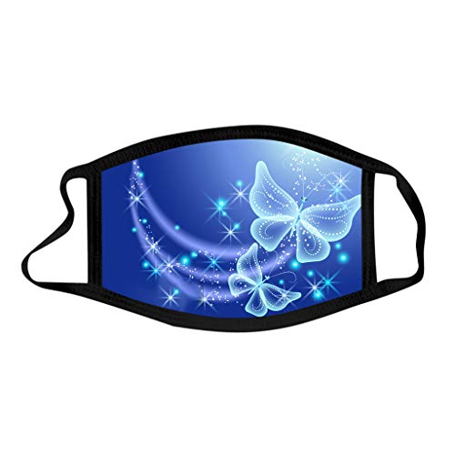 LINTONG ImpresióN De La Moda De La Mariposa De Las SeñOras 1Pc / 4Pc / 5Pc, Ma`scara A Prueba De Polvo Reutilizable