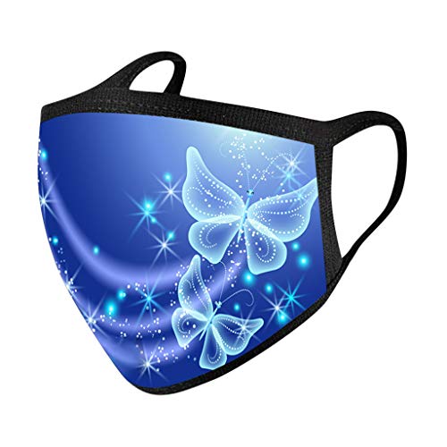 LINTONG ImpresióN De La Moda De La Mariposa De Las SeñOras 1Pc / 4Pc / 5Pc, Ma`scara A Prueba De Polvo Reutilizable