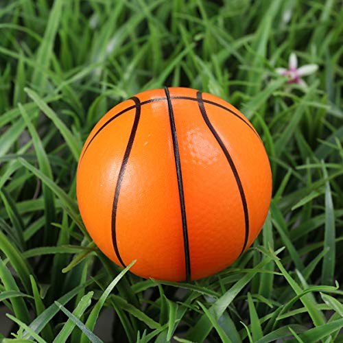 LIOOBO 12pcs Mini Pelotas Deportivas Exprimir espumas de Baloncesto Pelotas de estrés Juguetes a Favor de los niños Favor de Fiesta Alivio de estrés relajación (Naranja)