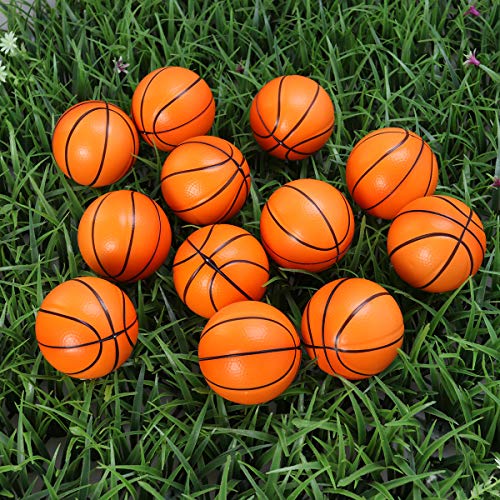 LIOOBO 12pcs Mini Pelotas Deportivas Exprimir espumas de Baloncesto Pelotas de estrés Juguetes a Favor de los niños Favor de Fiesta Alivio de estrés relajación (Naranja)