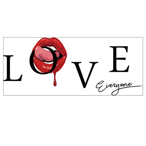 LIOOBO el Amor de Pegatina Pared Carta Labios Rojos Etiquetas de la Pared del Papel Pintado habitación de Matrimonio extraíble para salón Fondo TV
