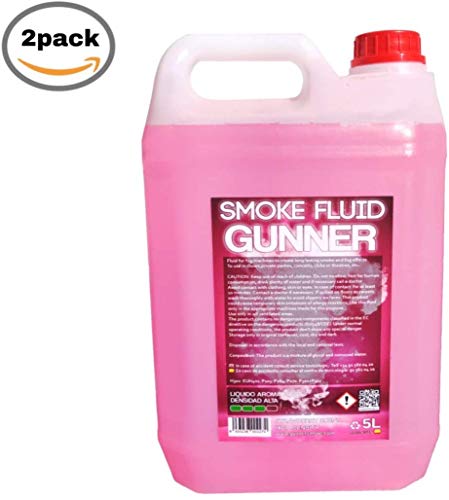 Liquido de humo Pack 2 x de ALTA DENSIDAD olor FRESA 5L Liquido de niebla,Humo Gunner Smoke