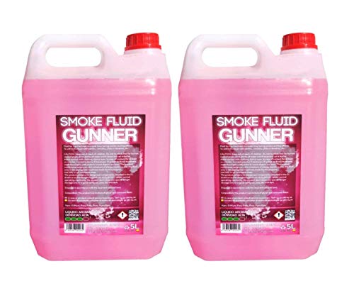 Liquido de humo Pack 2 x de ALTA DENSIDAD olor FRESA 5L Liquido de niebla,Humo Gunner Smoke