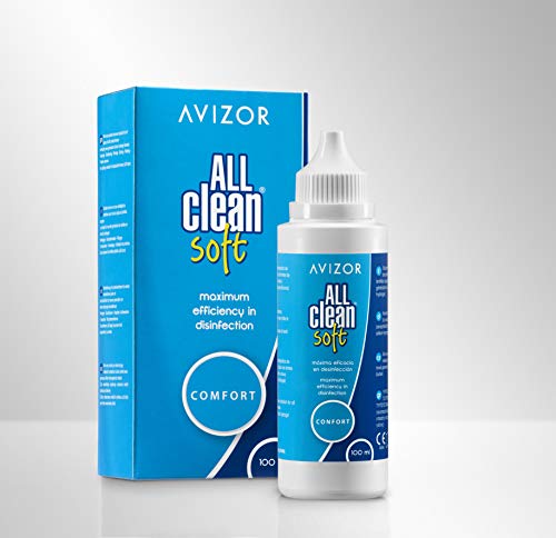 Líquido de lentillas AVIZOR All Clean Soft. Solución única para limpieza y desinfección de todo tipo de lentes de contacto blandas. 1 x 100 ml