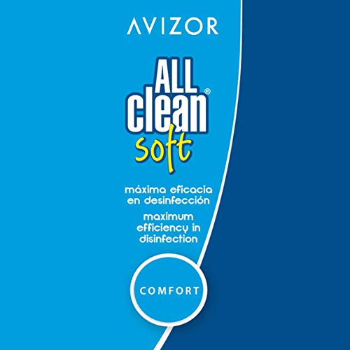 Líquido de lentillas AVIZOR All Clean Soft. Solución única para limpieza y desinfección de todo tipo de lentes de contacto blandas. 2 x 350 ml