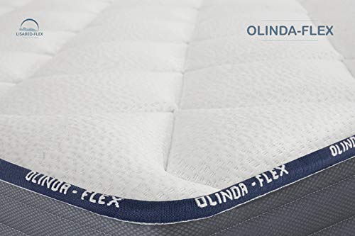 Lisabed Flex | Colchón Olinda-Flex 135 x 190 | Viscoelástico de Grafeno de Alta Densidad | Reversible (Invierno/Verano) | Gama Prestige Hotel | 22 cm (+/- 2 cm) | Todas Las Medidas