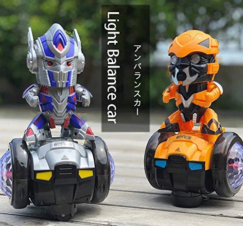 LIUCHANG Decoración de Escritorio del Robot Interesante Equilibrio niños Coche eléctrico Universal de la lámpara giratoria Música Baile Modelo de Juguete Robot (Color: 1) liuchang20 (Color : 2)