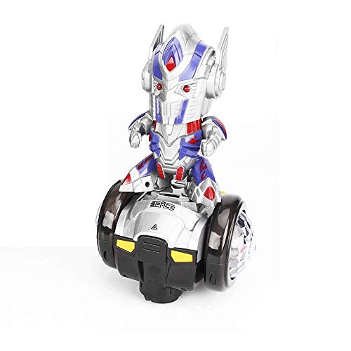 LIUCHANG Decoración de Escritorio del Robot Interesante Equilibrio niños Coche eléctrico Universal de la lámpara giratoria Música Baile Modelo de Juguete Robot (Color: 1) liuchang20 (Color : 2)