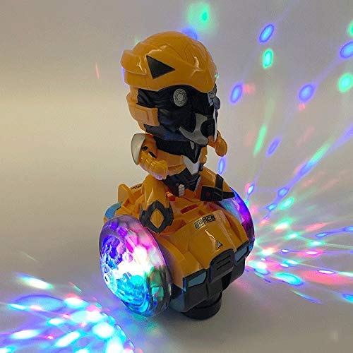 LIUCHANG Decoración de Escritorio del Robot Interesante Equilibrio niños Coche eléctrico Universal de la lámpara giratoria Música Baile Modelo de Juguete Robot (Color: 1) liuchang20 (Color : 2)