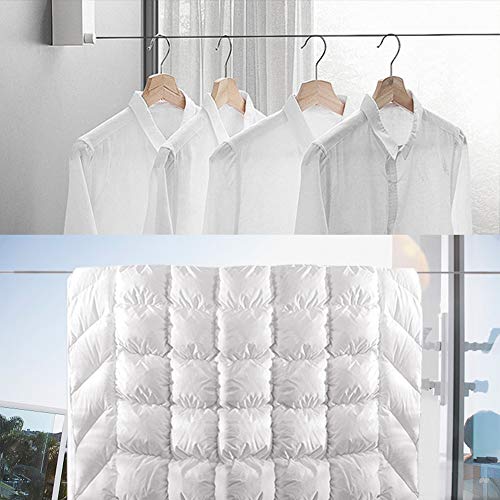 LIVEHITOP Tendedero Retractable, Ajustable Inoxidable Cuerda Retráctil para Tender Secar Ropa en Interior y Exteriores