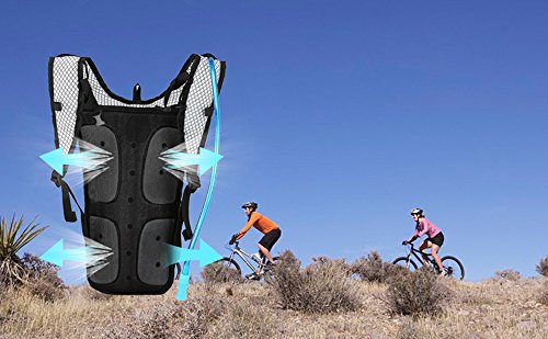 Lixada Mochila Hidratación 5L Mochila + 2L Bolsa de Agua Súper Ligero para Bicicleta Ciclismo Senderismo Excursionismo