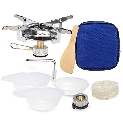 Lixada Utensilios de Cocina de Camping de Aluminio con Estufa de Camping para Cocina Camping Picnic 2-3 Personas