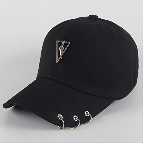 LJLLINGA Dad Hat BTS Creative Piercing Ring Gorra de béisbol Punk Hip Hop Gorras Algodón Adulto Casual Sólido Ajustable Unisex Gorras Snapback