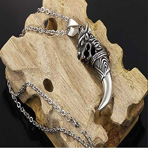 LJYF Etiqueta de Perro Colgante,Collar Cruzado Acero Inoxidable,Cuchilla Navaja De Afeitar con la oración de la Biblia O-Cadena 45cm/50cm