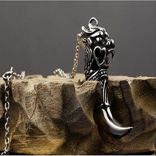 LJYF Etiqueta de Perro Colgante,Collar Cruzado Acero Inoxidable,Cuchilla Navaja De Afeitar con la oración de la Biblia O-Cadena 45cm/50cm