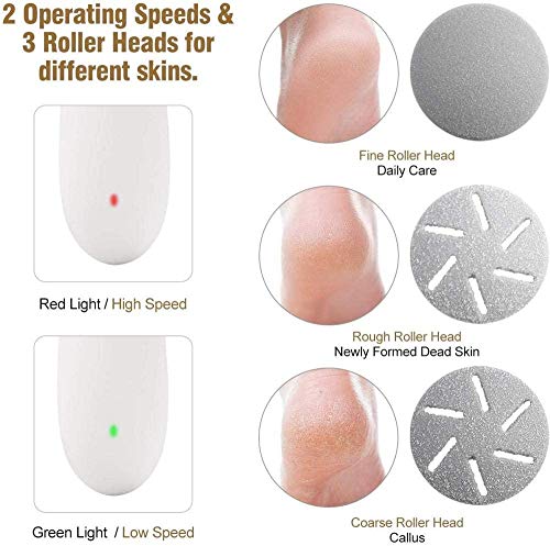 LKNJLL Archivo del pie eléctrica removedor de callos de los pies, USB electrónico del pie, pies FilePedicure Herramientas profesionales electrónicos Cuidado Grind cabeza, Herramientas pedicura Cuidado