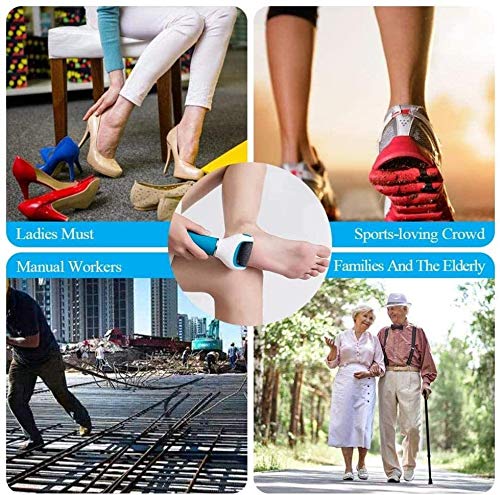 LKNJLL Eléctrico Alisa el removedor de Callos, Profesional Recargable del Archivo escofina pie for Eliminar la Piel Muerta y Callos Reducir pedicura con 2 Minerales Piedra pómez Rodillos