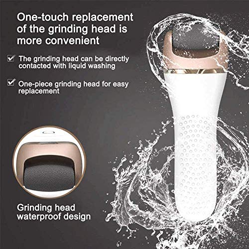 LKNJLL Remover eléctrica del callo del pie, electrónicos portátiles pie de pedicura Archivo Herramientas, Herramientas de pedicura con 3 rodillos y USB recargable cuidado de los pies herramienta perfe