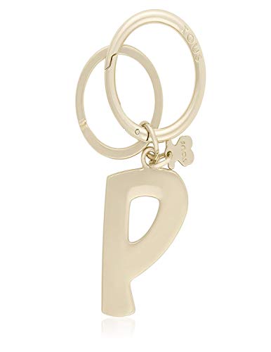 Llavero Colgante Touscedario Letra P Dorado. Medidas: 8,30x3,60 cm