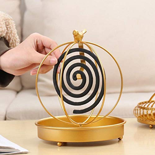 LLDS Incienso Repelente de Insectos del Estante del Repelente de Insectos del Tenedor de la Bobina del Mosquito de la Jaula del pájaro del Hierro del Metal D08F, 3