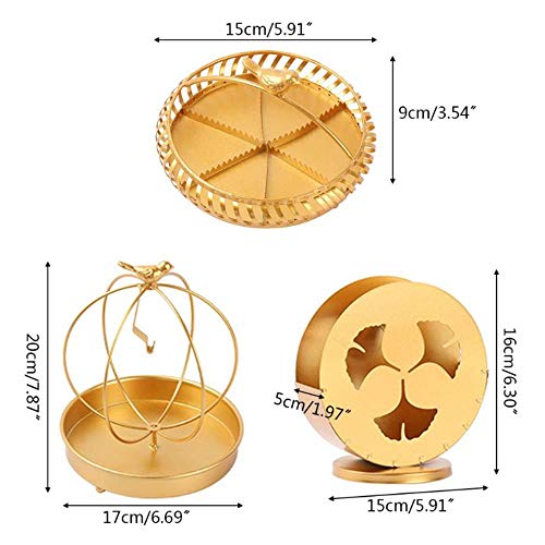 LLDS Incienso Repelente de Insectos del Estante del Repelente de Insectos del Tenedor de la Bobina del Mosquito de la Jaula del pájaro del Hierro del Metal D08F, 3