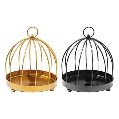 LLDS Soporte de bobinas de Mosquitos de Hierro de Metal de Estilo nórdico, Estante de Incienso Repelente de jaulas de pájaros D08F, BK