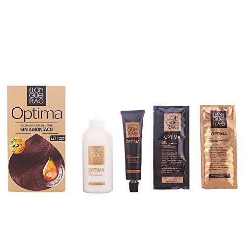 Llongueras Optima Tinte de Cabello Permanente sin Amoniaco Tono #7.77 Marrón Praliné